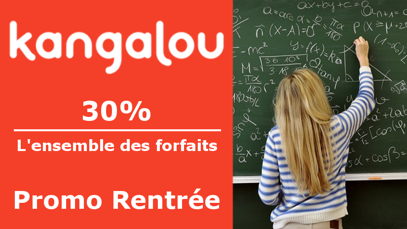 Rent before school starts : 30% discount on Kangalou