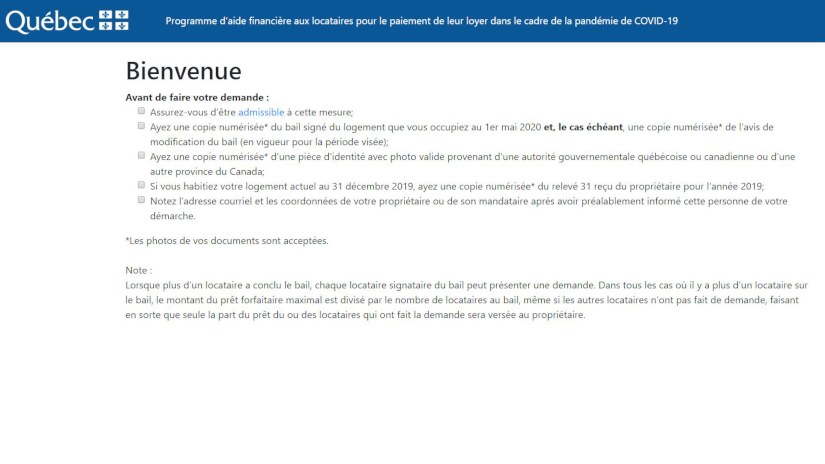 Programme d’aide pour le loyer : les locataires peuvent s’inscrire dès aujourd’hui