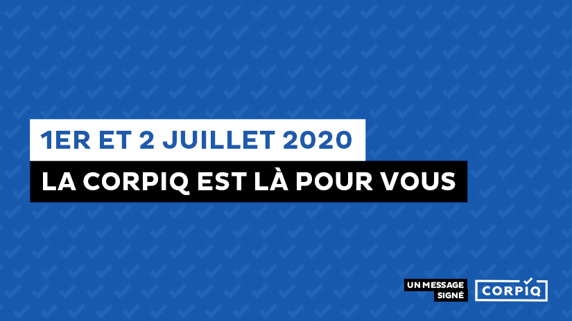 La CORPIQ mobilisée les 1er et 2 juillet