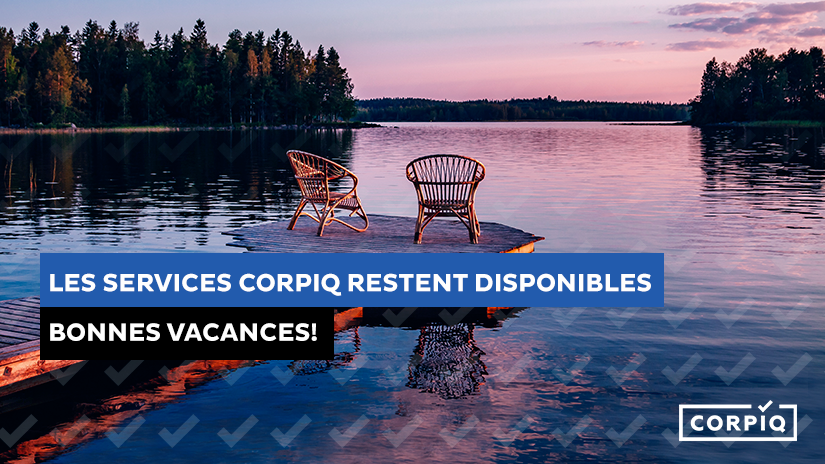 Vacances estivales : les services CORPIQ accessibles