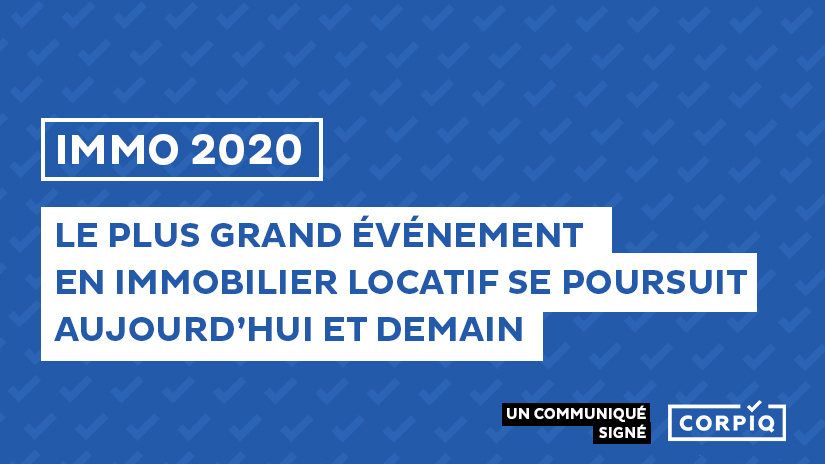 IMMO 2020 : Le plus grand événement en immobilier locatif se poursuit aujourd’hui et demain