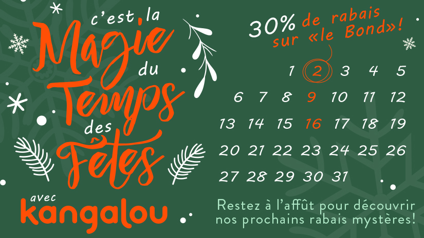 Le calendrier de l'Avent Kangalou est lancé!