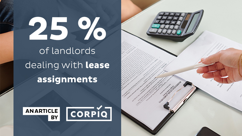 25% of landlords dealing with lease assignments