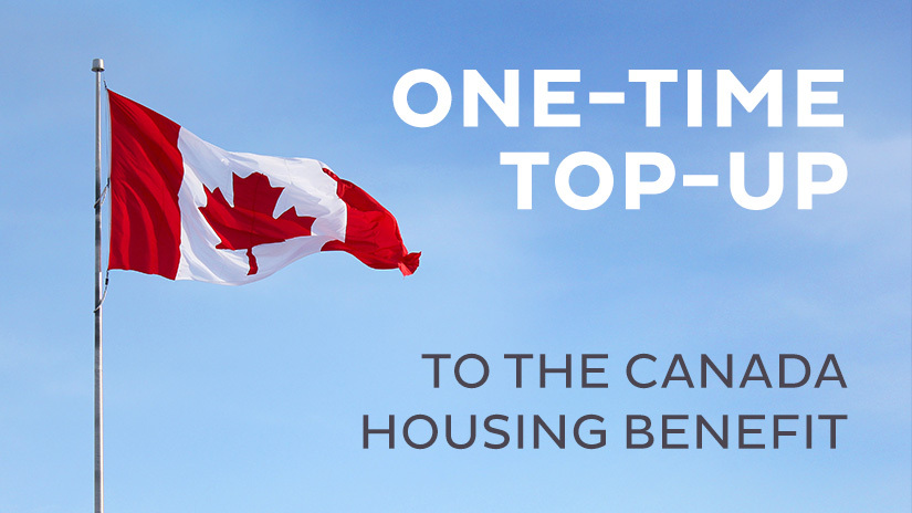 One-time top-up to the Canada Housing Benefit