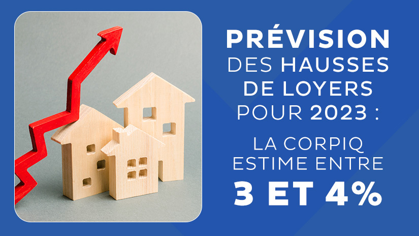 Prévision des hausses de loyers pour 2023 : La CORPIQ estime entre 3 et 4%