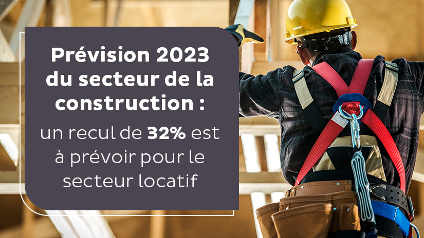 Prévision 2023 du secteur de la construction : un recul de 32% est à prévoir pour le secteur locatif