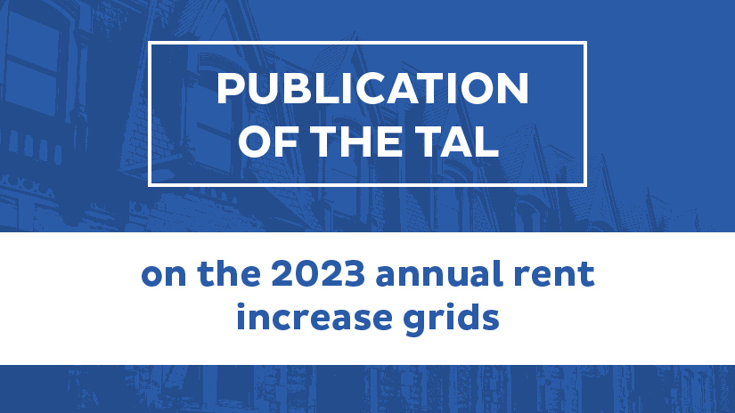 Publication of the TAL on the 2023 annual rent increase grids