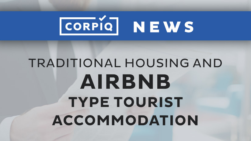 Traditional accommodations and Airbnb tourist accommodations