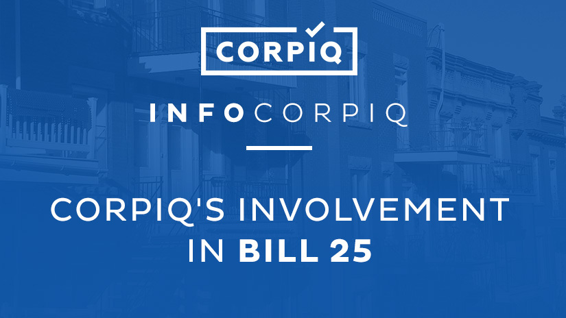 CORPIQ's participation in Bill 25