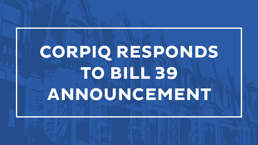 CORPIQ reacts to the announcement of Bill 39