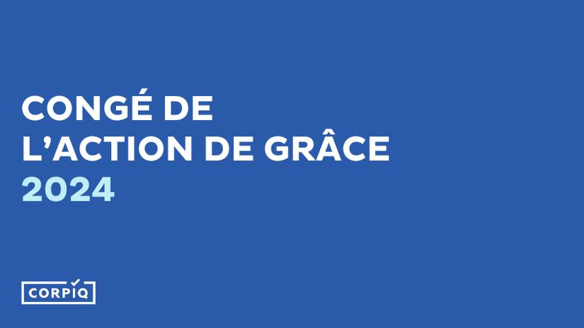 Congé de l'Action de grâce 2024